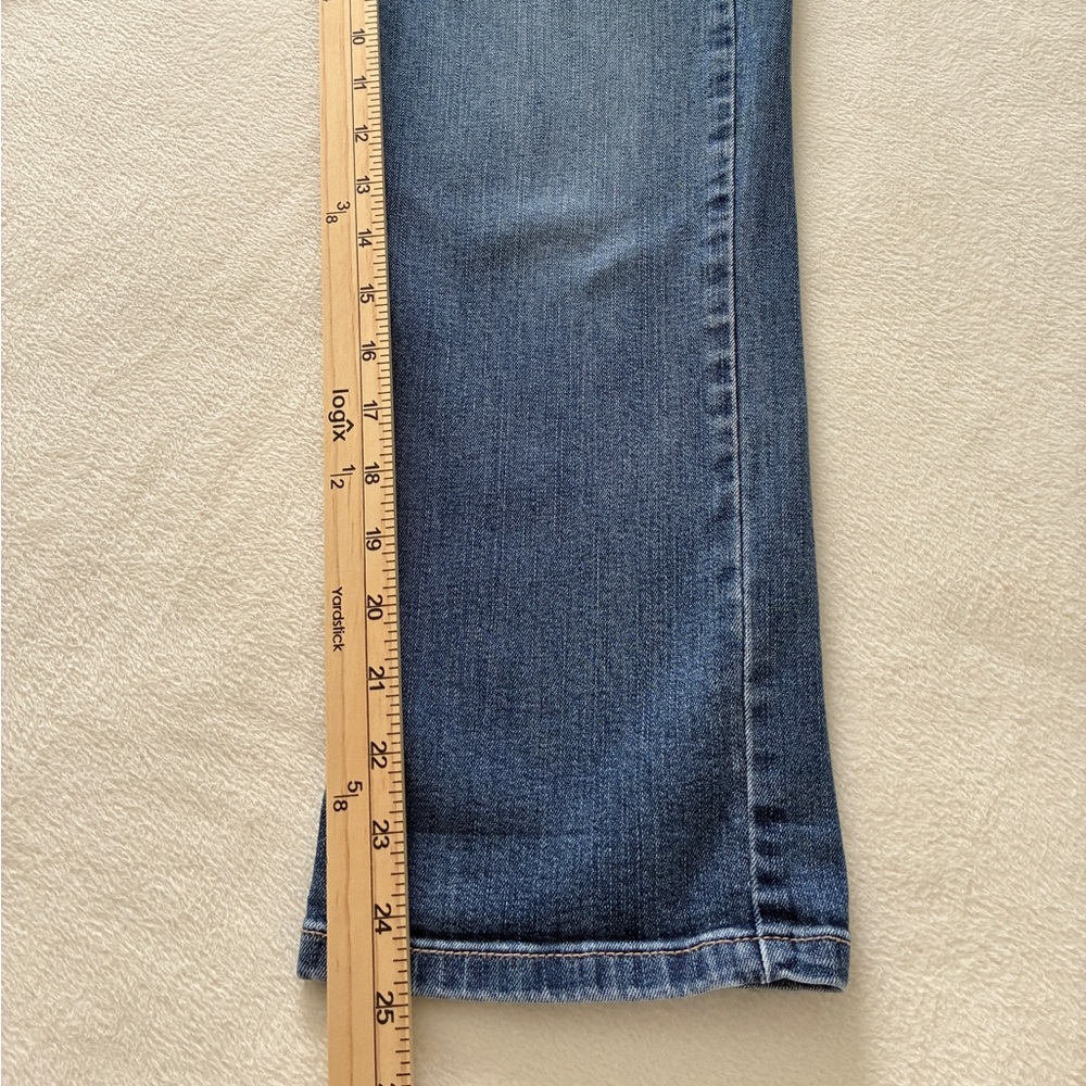 White House Black Market Blanc Crop Jeans 4 Blue Straight Leg Denim WHBM Casual - Picture 13 of 16